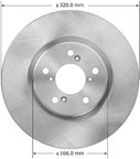 Bendix Friction PRT6054 Disc Brake Rotor - Front - view 1