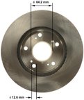Bendix Friction PRT6145 Disc Brake Rotor - Front - view 3