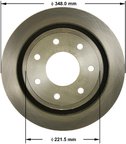 Bendix Friction PRT6178 Disc Brake Rotor - Rear - view 1