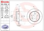 Brembo 08.4738.14 Disc Brake Rotor - Rear - view 2