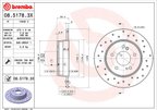 Brembo 08.5178.3X Disc Brake Rotor - Rear - view 2