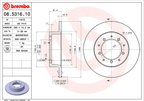 Brembo 08.5316.10 Disc Brake Rotor - Rear - view 3