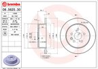 Brembo 08.5625.30 Disc Brake Rotor - Rear - view 2