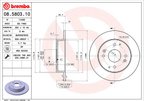 Brembo 08.5803.10 Disc Brake Rotor - Rear - view 3