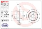 Brembo 08.7104.11 Disc Brake Rotor - Rear - view 2