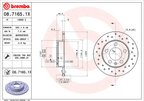 Brembo 08.7165.1X Disc Brake Rotor - Rear - view 2