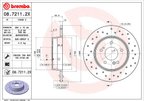 Brembo 08.7211.2X Disc Brake Rotor - Rear - view 2