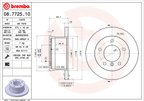 Brembo 08.7725.10 Disc Brake Rotor - Rear - view 7