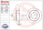 Brembo 08.8316.20 Disc Brake Rotor - Rear - view 3