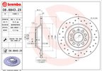 Brembo 08.8843.2X Disc Brake Rotor - Rear - view 2