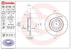 Brembo 08.9148.11 Disc Brake Rotor - Rear - view 3