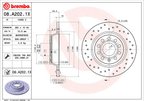 Brembo 08.A202.1X Disc Brake Rotor - Rear - view 2