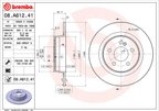 Brembo 08.A612.41 Disc Brake Rotor - Rear - view 3