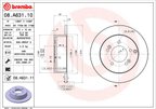Brembo 08.A631.11 Disc Brake Rotor - Rear - view 2