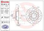 Brembo 08.B413.1X Disc Brake Rotor - Rear - view 2