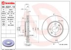 Brembo 09.5221.10 Disc Brake Rotor - Front - view 7