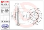 Brembo 09.5673.1X Disc Brake Rotor - Front - view 2