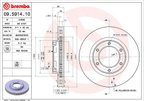 Brembo 09.5914.10 Disc Brake Rotor - Front - view 3