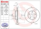 Brembo 09.5916.10 Disc Brake Rotor - Front - view 2