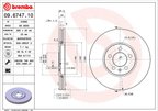 Brembo 09.6747.10 Disc Brake Rotor - Front - view 3