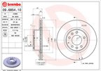 Brembo 09.6854.10 Disc Brake Rotor - Front - view 3