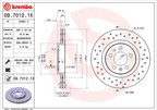 Brembo 09.7012.1X Disc Brake Rotor - Front - view 2