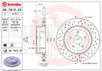 Brembo 09.7813.2X Disc Brake Rotor - Rear - view 2