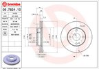 Brembo 09.7824.10 Disc Brake Rotor - Front - view 7