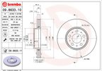 Brembo 09.8633.11 Disc Brake Rotor - Front - view 3