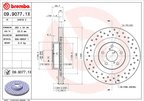 Brembo 09.9077.1X Disc Brake Rotor - Front - view 2