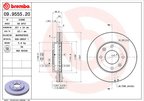 Brembo 09.9555.20 Disc Brake Rotor - Front - view 2