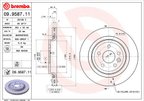 Brembo 09.9587.11 Disc Brake Rotor - Rear - view 3