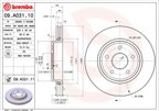 Brembo 09.A031.11 Disc Brake Rotor - Front - view 2