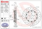Brembo 09.A187.13 Disc Brake Rotor - Front - view 7