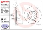 Brembo 09.A196.11 Disc Brake Rotor - Front - view 2
