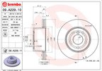 Brembo 09.A229.11 Disc Brake Rotor - Front - view 3
