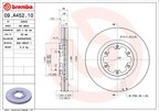 Brembo 09.A452.10 Disc Brake Rotor - Front - view 3