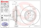 Brembo 09.A599.11 Disc Brake Rotor - Front - view 3