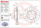 Brembo 09.A613.51 Disc Brake Rotor - Front - view 4