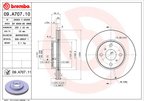 Brembo 09.A707.11 Disc Brake Rotor - Front - view 2