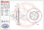 Brembo 09.A713.11 Disc Brake Rotor - Front - view 2