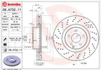 Brembo 09.A732.11 Disc Brake Rotor - Front - view 4