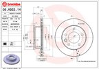 Brembo 09.A922.14 Disc Brake Rotor - Front - view 7