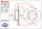 Brembo 09.A966.11 Disc Brake Rotor - Front - view 2