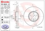 Brembo 09.B025.11 Disc Brake Rotor - Front - view 3