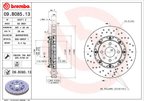 Brembo 09.B085.13 Disc Brake Rotor - Front - view 2