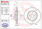Brembo 09.B452.11 Disc Brake Rotor - Front - view 3