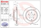 Brembo 09.B531.11 Disc Brake Rotor - Rear - view 2