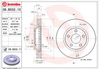 Brembo 09.B532.11 Disc Brake Rotor - Front - view 2