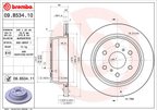 Brembo 09.B534.11 Disc Brake Rotor - Rear - view 2